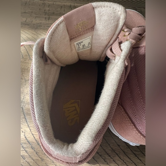 Vans Ward High Skate Suede Sneakers Pink Rose Gold Sz 8.0 - Picture 6 of 6